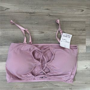 FineToo XL Mauve Bralette NWT, Adjustable/Removable Straps, Removable Pads
